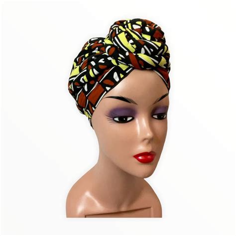 Satin Lined Ankara Turban Pre Tied Satin Lined African Ankara Etsy Uk