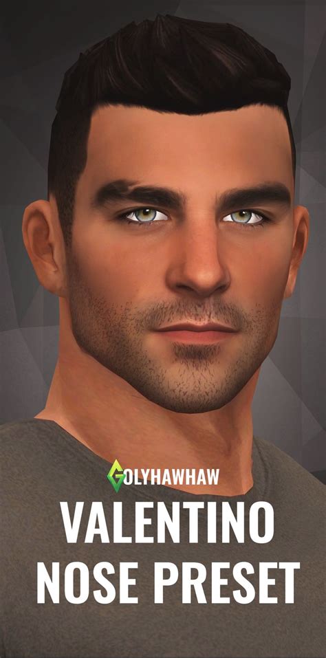 VALENTINO NOSE PRESET Golyhawhaw Sims Sims 4 Best Sims