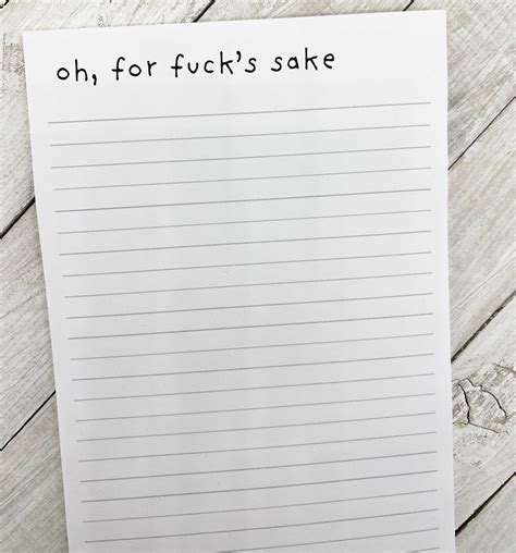 Funny For Fuck S Sake Notepad Sassy To Do List Stocking Stuffer Etsy