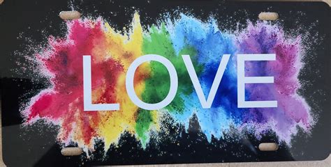 LGBTQ Gay Lesbian Pride License Plate Designs Various Plate Designs Etsy