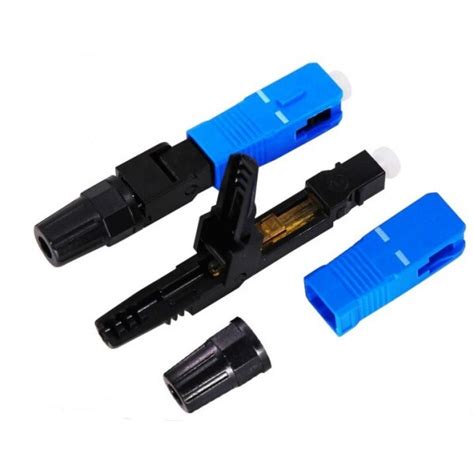 Conector De Campo R Pido Fast Fibra Ftth Sc Upc Azul Luxon