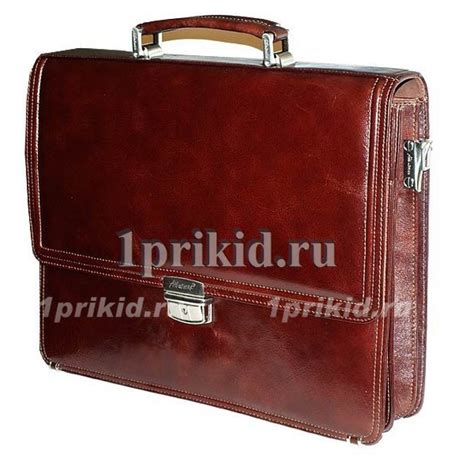 Портфель ALBATROS натуральная кожа 39x10x29см/9011 цвет коричневый ...