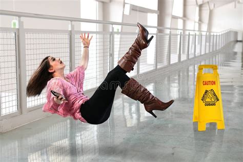 Woman Falling Off Building