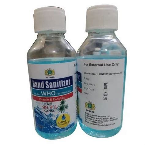 100 Ml Alcohol Based Hand Sanitizer At Rs 35 Bottle Alcohol Based