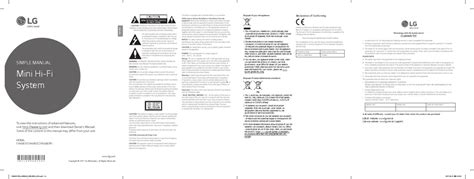LG CM4360 SIMPLE MANUAL Pdf Download | ManualsLib
