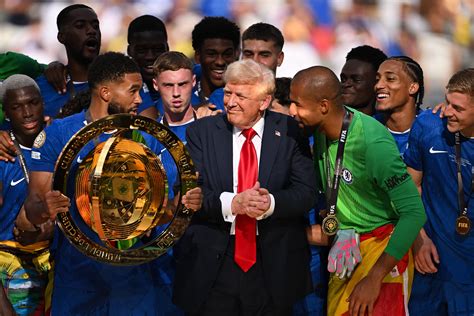 Trump seen pocketing FIFA medal as he walks on stage to hand Chelsea