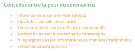 Coronavirus Comment Vaincre Ses Peurs