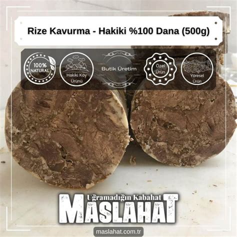 Rize Kavurma Hakiki 100 Dana 500g Maslahat