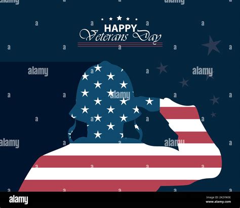 Happy Veterans Day Lettering Card Stock Vector Image And Art Alamy