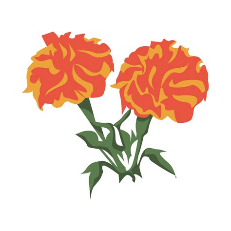 Marigold Flower Color Clip Art Design Vector Art At Vecteezy