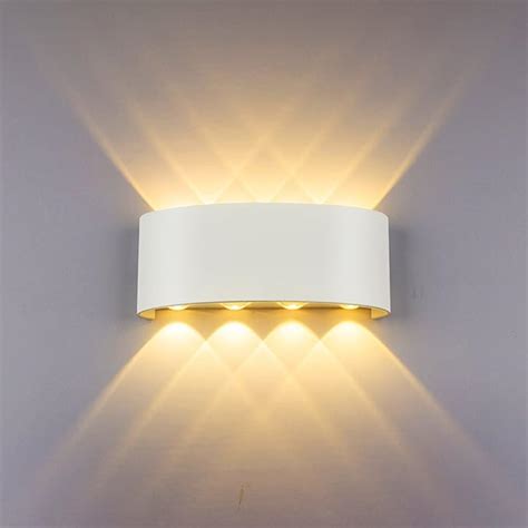 Lampade Da Parete Moderne W Led Applique Da Parete In Alluminio Bianco