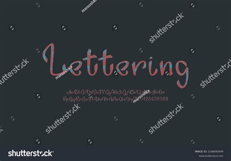 Cursive Textured Font Old Script Alphabet Stock Vector (Royalty Free ...