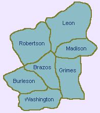 Counties in the Brazos Valley Region of Texas - US Travel Notes