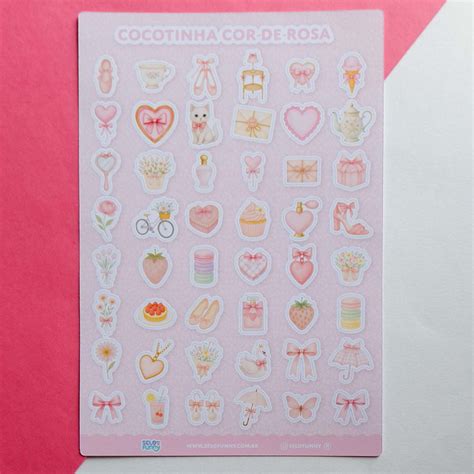 Cocotinha O Que Significa - Cartela de Adesivos - Cocotinha Cor-de-Rosa - SeloFunny - Trazendo mais ...