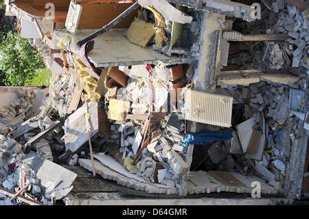 A Row House Is Completely Destroyed After A Severe Gas Explosion In