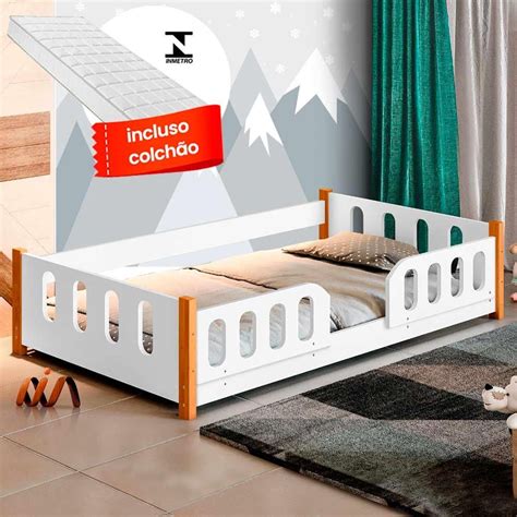 Cama Montessoriana Colch O Infantil Branca Melissa Divaloto