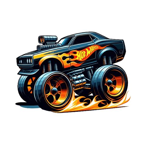 Hot Wheels Monster Truck Sticker Featuring Bold Colors And Dynamic Design Colorful Hot Wheels