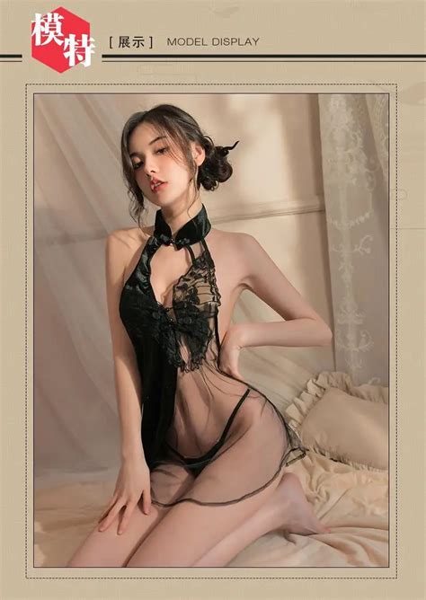 Sexy Qipao Lingerie Nightwear Role Play Cheongsam Dress Exotic Sexy Lingerie Retro Cheongsam