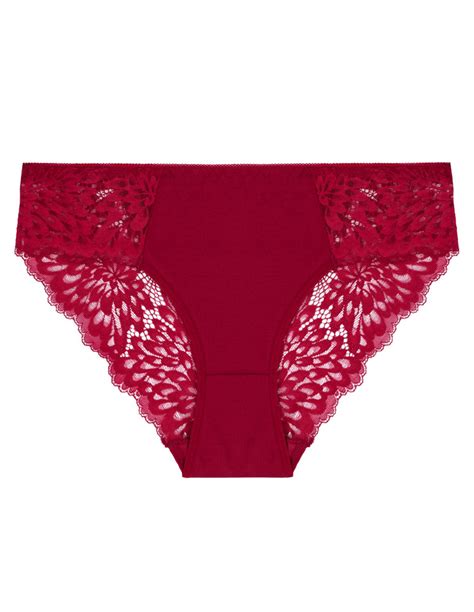 Damskie Majtki Figi Bikini Z Koronkowym Wyko Czeniem Pak
