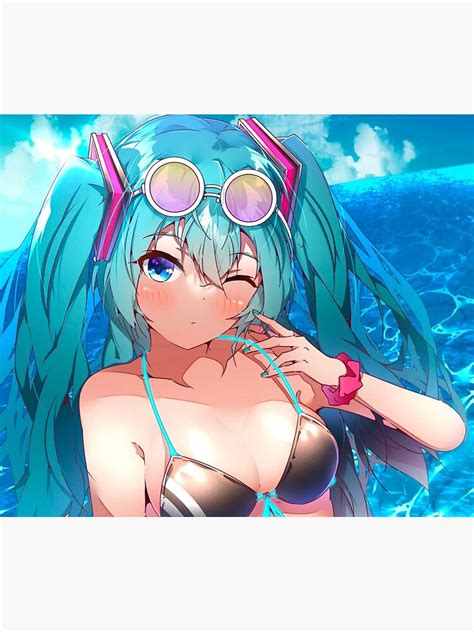 Sexy Hatsune Miku Bikini Waifu Kawaii Hot Vocaloid Lewd Anime Girl Lolita Tapestry For Sale