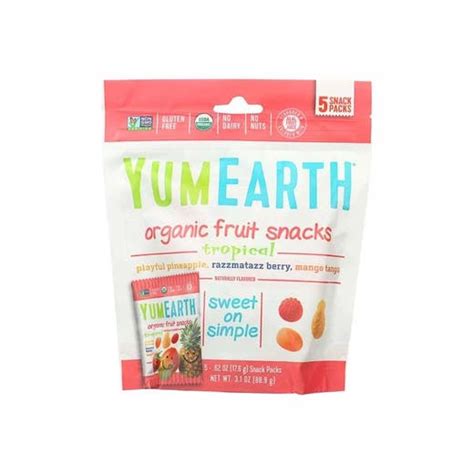 Yumearth Organic Tropical Fruit Snacks 5 062 Oz Packs Co Op Market