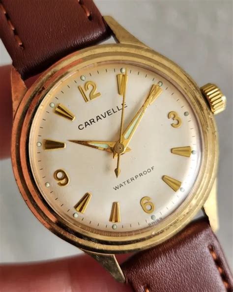 OROLOGIO VINTAGE BULOVA Caravelle 11 OAC Da Uomo A Carica Manuale Awiss