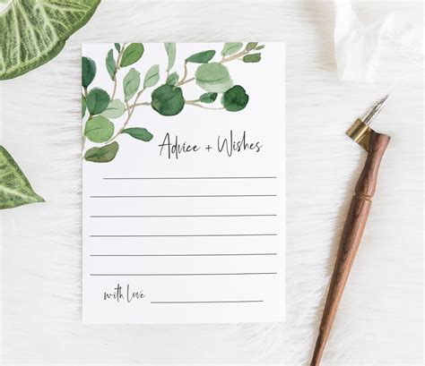 printable advice cards advice  wishes bridal shower advice cards