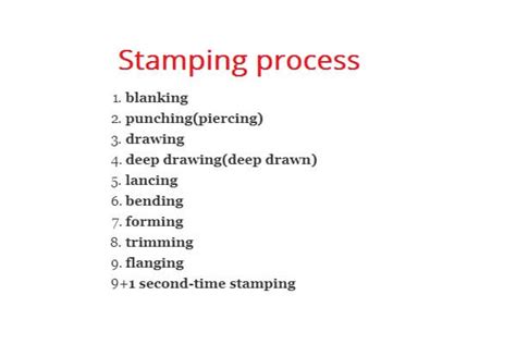 NINE Processes Of Metal Stamping Explain The Stamping Process By Step