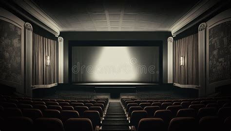 Movie Theatre Interior. Generative Ai Stock Illustration - Illustration ...