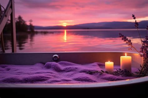 Lavender And Lavender Themed Decor Premium Ai Generated Image