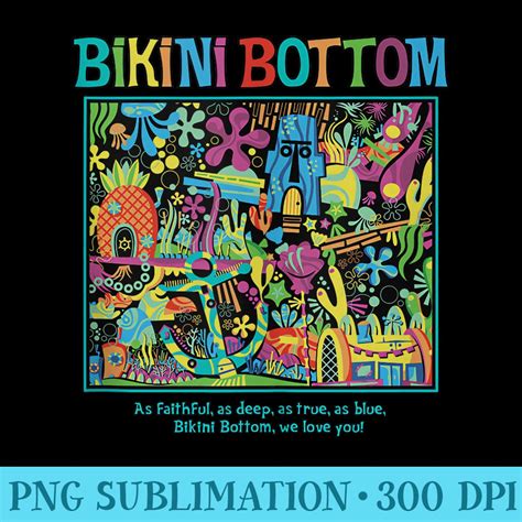 SpongeBob SquarePants Bikini Bottom Map Abstract Art Poster Inspire Uplift