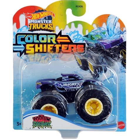 Mattel Hot Wheels Monster Trucks Color Shifters Cm Podium Crasher Max Kovy Hra Ky