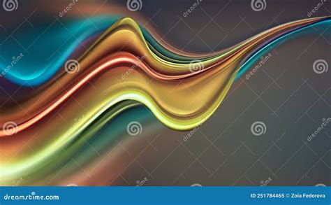 Ondas De Cromo Multicolorido Brilhante Ilustra O Stock Ilustra O De