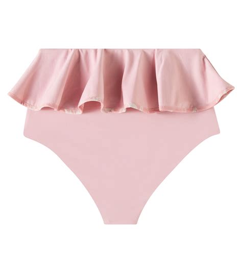 Aman Ruffled Bikini Bottoms In Pink Marysia Bumby Mytheresa