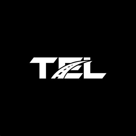 TEL letter logo design on BLACK background. TEL creative initials ...