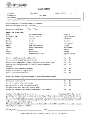 Fillable Online Last Name First Name Date Of Birth Sex M F Nickname Fax Email Print