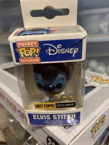 Elvis Presley Stitch Disney Funko Pocket Pop Keychain Mib Hot Topic Exclusive