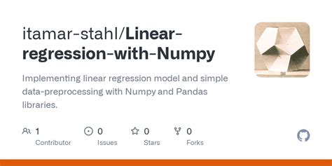 GitHub Itamar Stahl Linear Regression With Numpy Implementing Linear