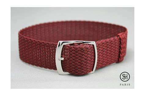 SELECT HEURE Burgundy Red Perlon Watch Strap High End Buckle