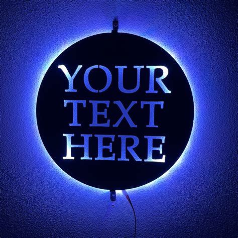 Led Backlit Signs Multi Color Custom Sign Illuminated Sign Pillars