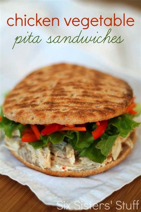 Chicken Pita Sandwiches Healthy Lunch Lunch Recipes Cooking Recipes