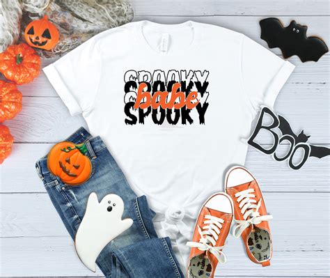 Spooky Babe Retro Halloween Svg Png Dxf Digital Cut File For Etsy