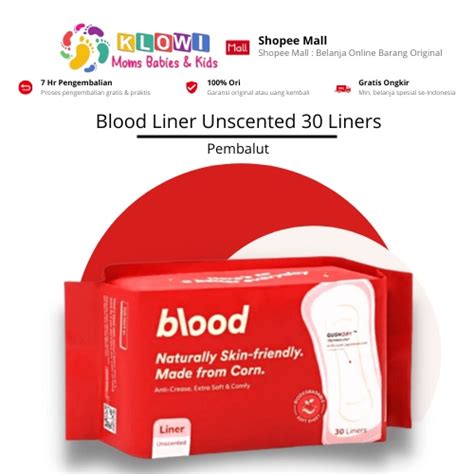 Jual Blood Liner Unscented Liners Pentilener Pembalut Panty