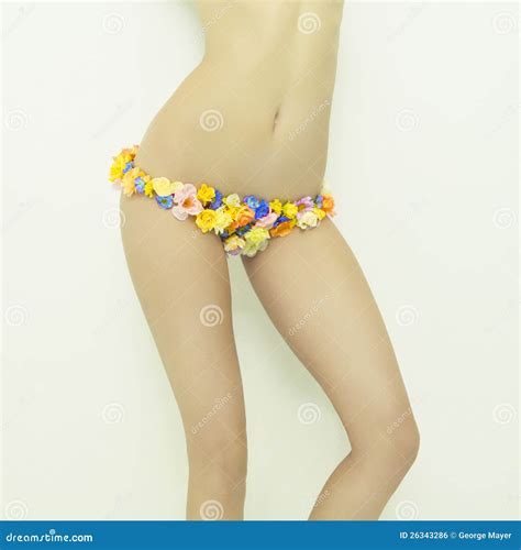 Lady In Floral Bikini Stock Photo Image Of Floral Elegant 26343286