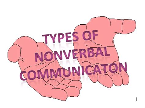 E N G L I S H Presentation Types Of Nonverbal Communication Ppt Free Download