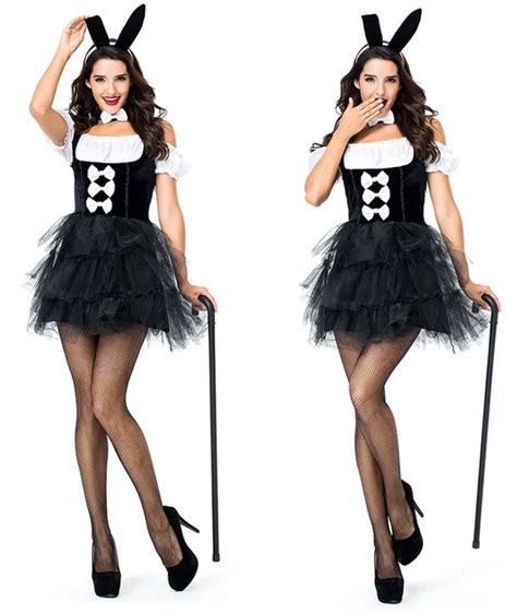 Sexy Bunny Costume Halloween Rabbit Girl Corset Romper Suit Rabbit