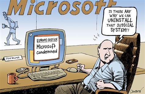 Microsoft Vs Europe Globecartoon Political Cartoons Patrick Chappatte