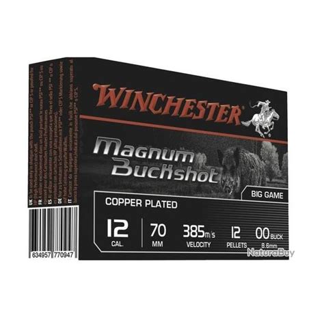 Cartouche Chevrotine Winchester Cal Magnum Buckshot