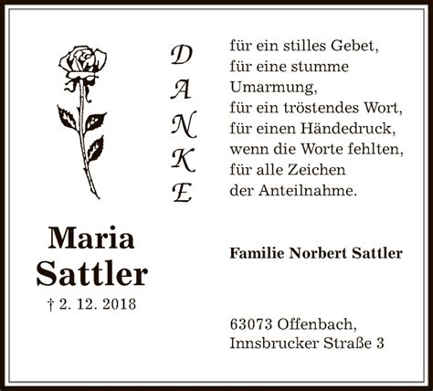 Traueranzeigen Von Maria Sattler Trauer Op Online De