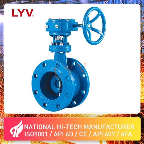 Double Flanged Soft Sealing Central Line Wcb Butterfly Valve With